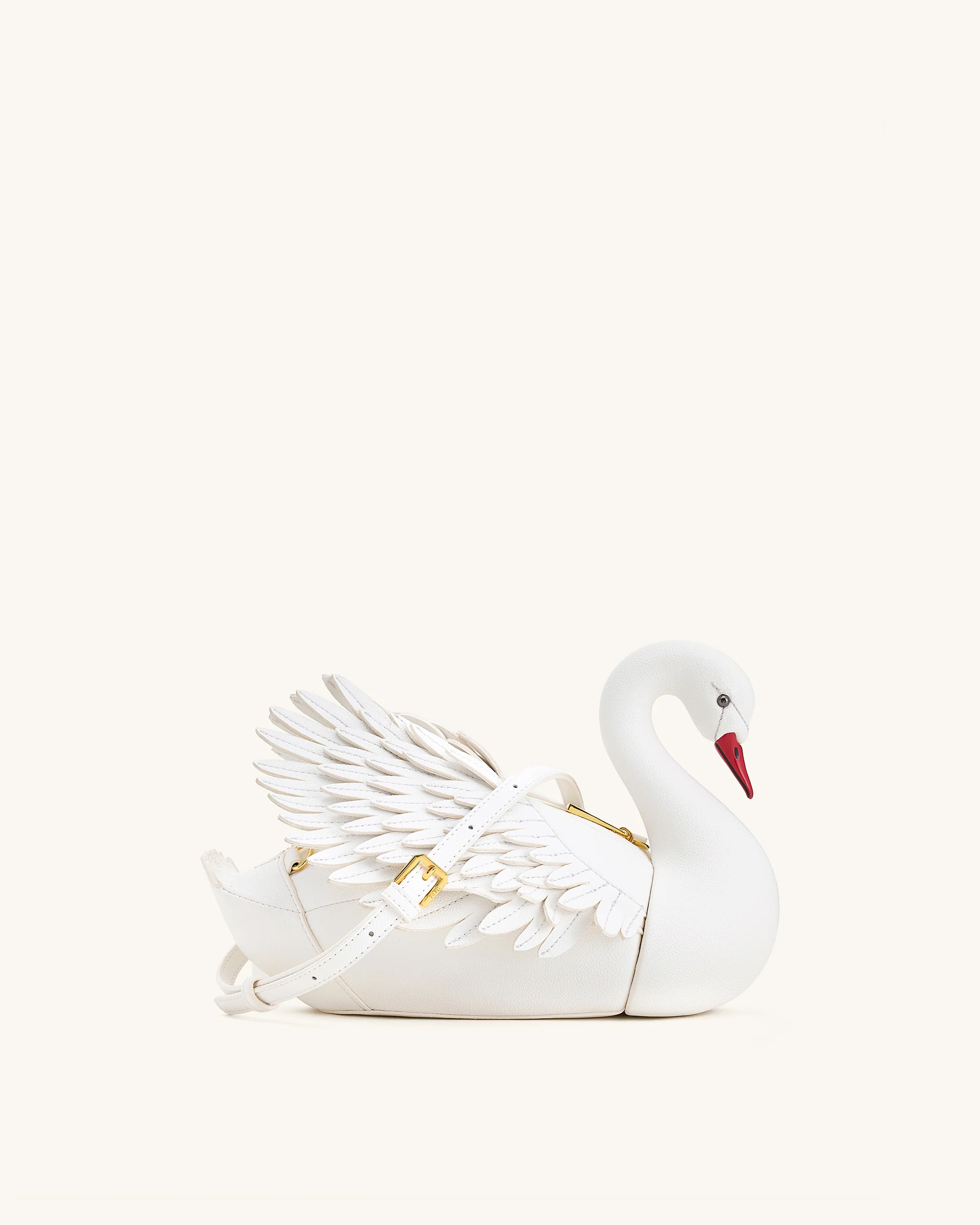 Alani Swan Shaped Crossbody Bag - White