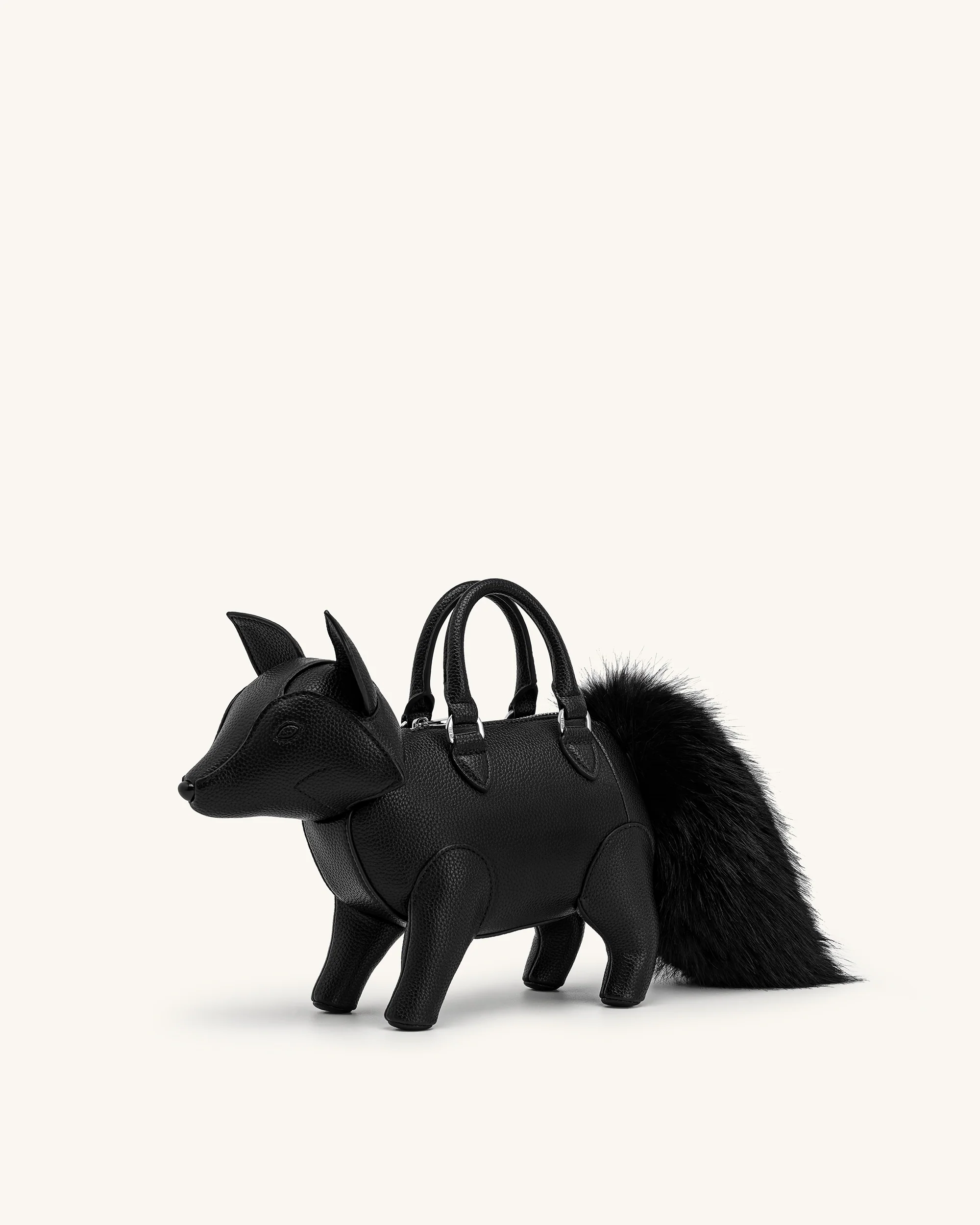 Kai Fox Shaped Top Handle Bag - Black