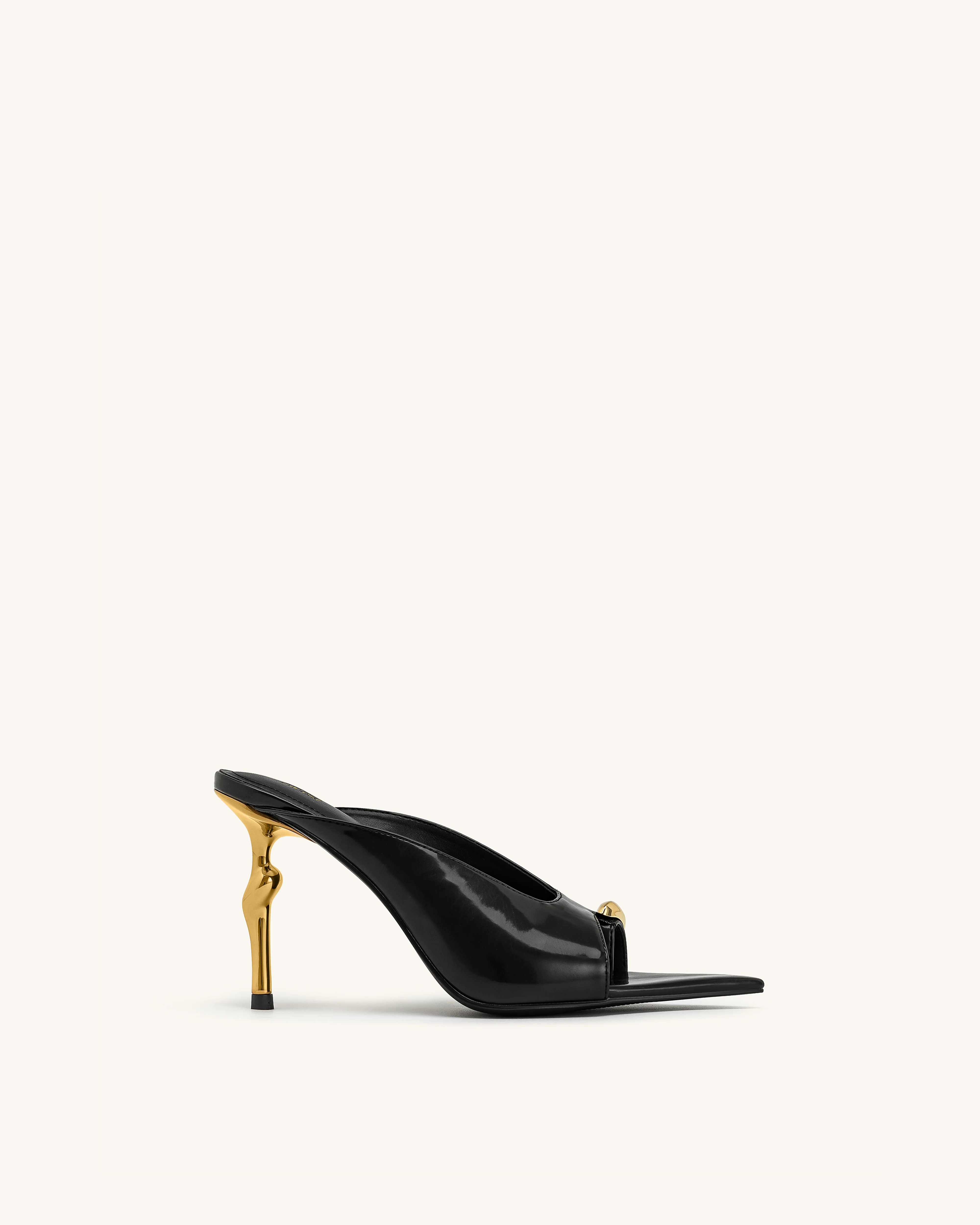 Noemi Pointed-Toe Mule Heels - Black