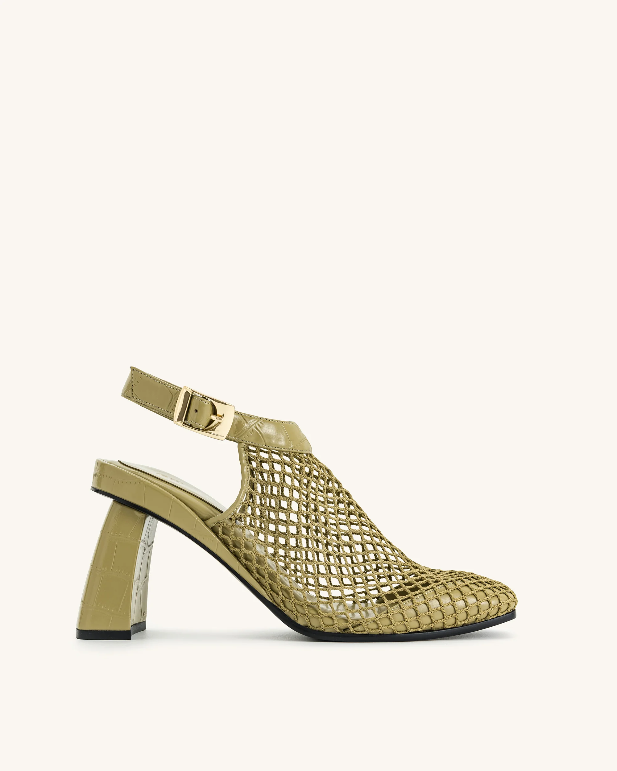 Genesis Heeled Sandals - Olive Green
