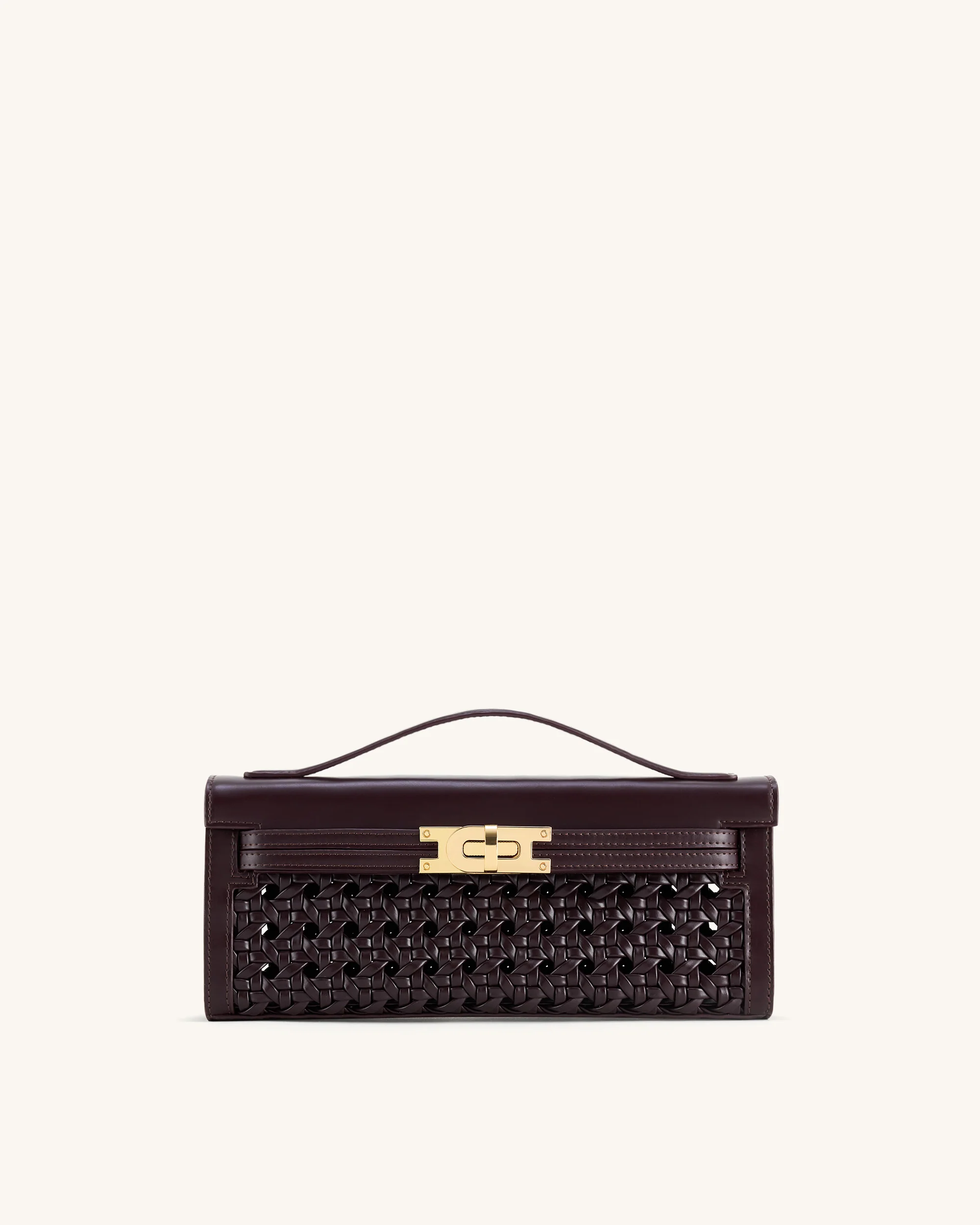 Bria Structured Top Handle Bag - Dark Red