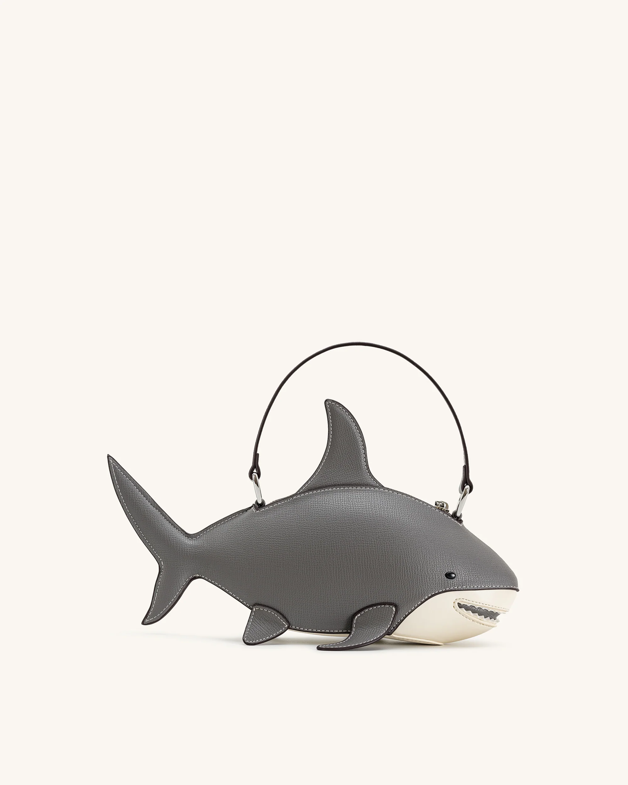 Nerys Shark Look Top Handle Bag - Grey