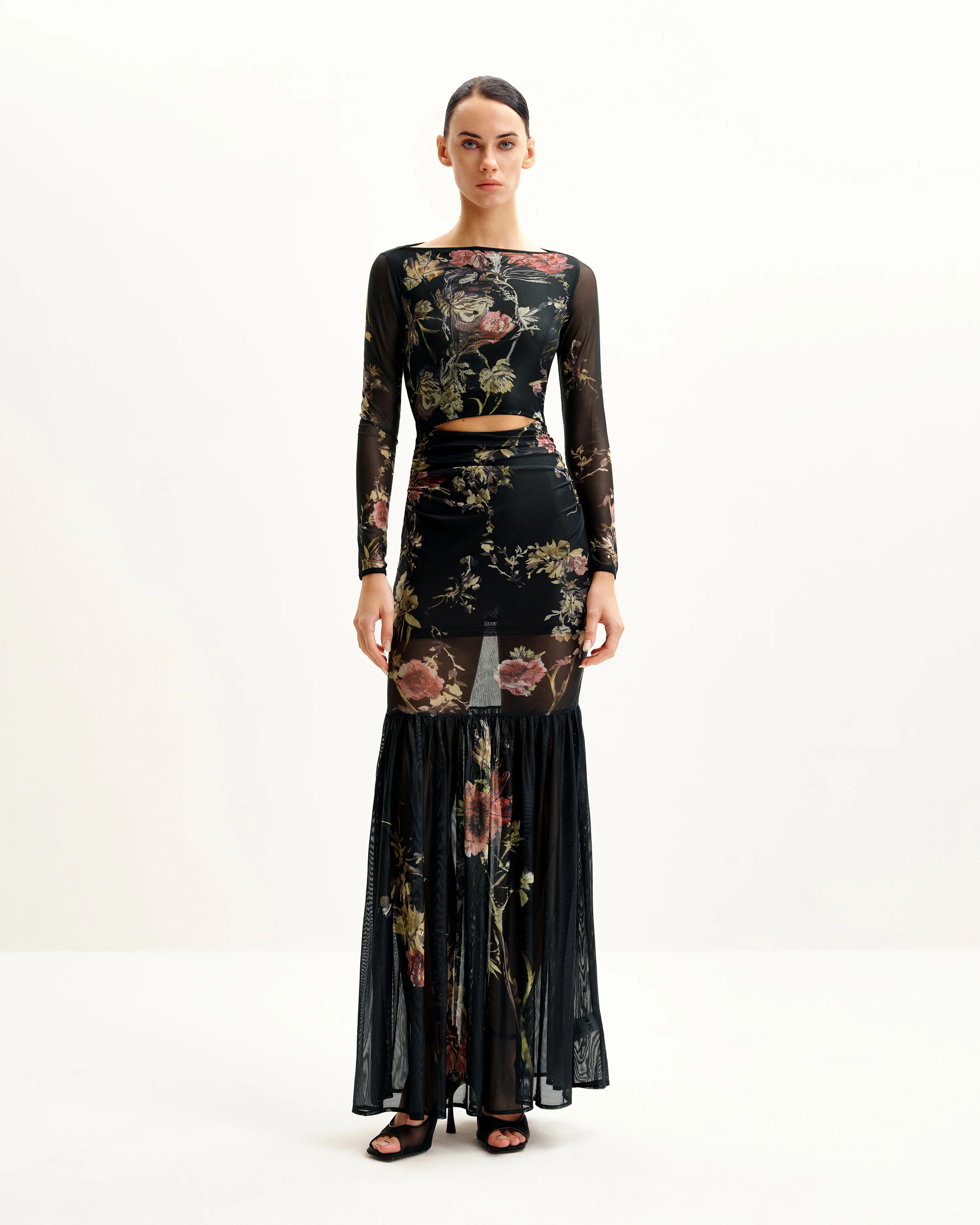 Alicia Printed Mesh Dress - Multicolor