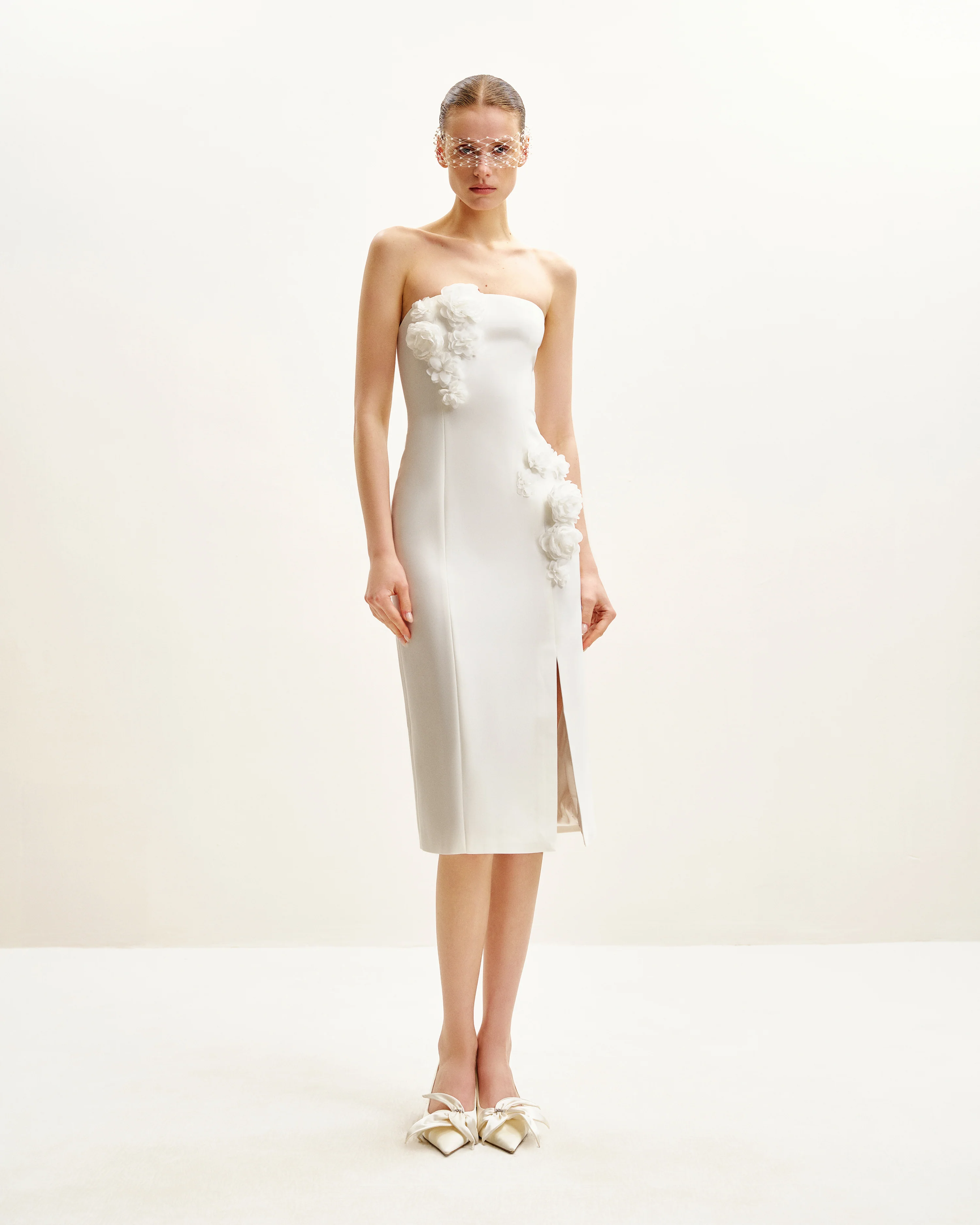 Petal Perfection Cocktail Dress - White